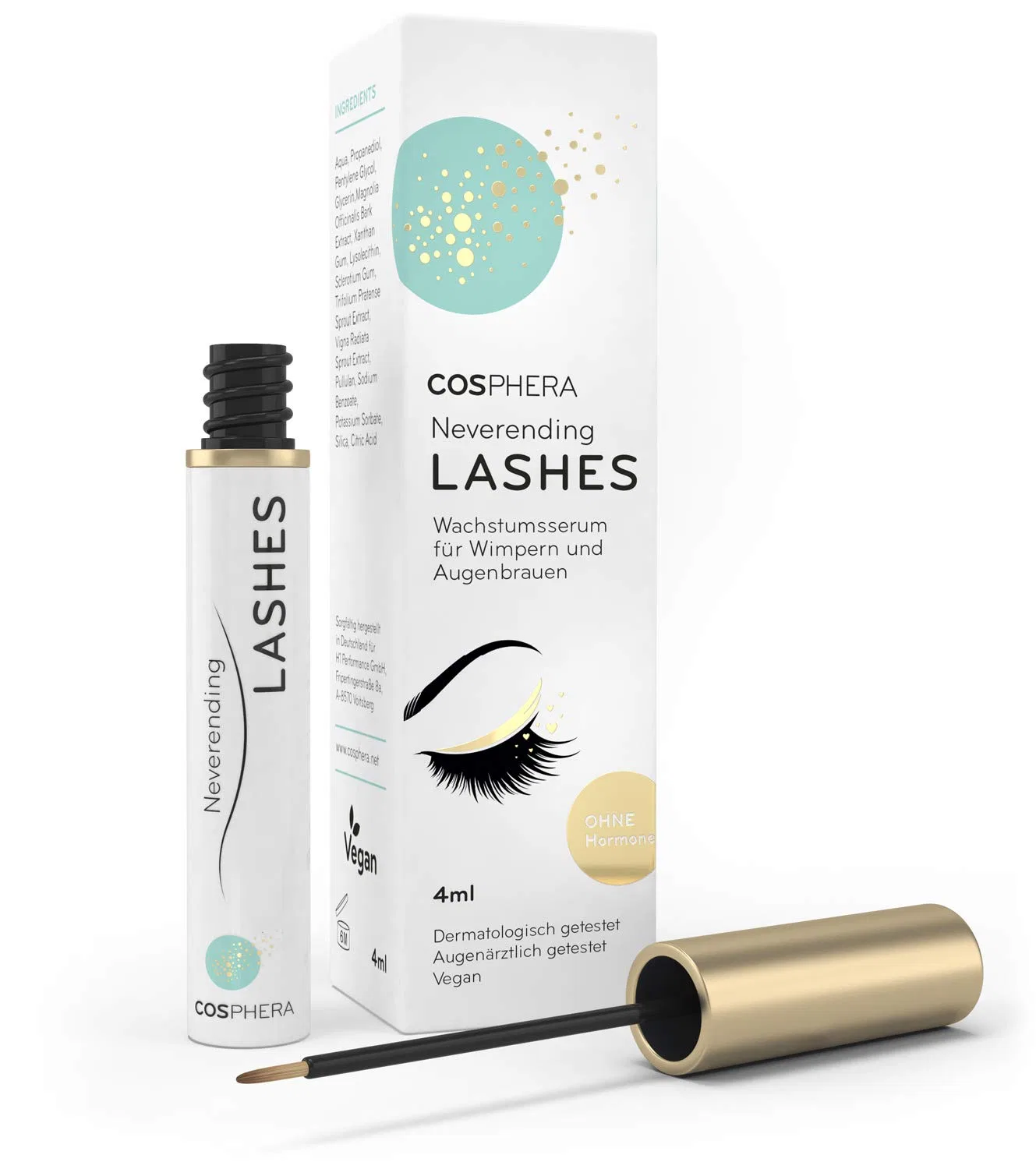 Сыворотка для роста ресниц и бровей «Neverending Lashes» от Cosphera Cosphera