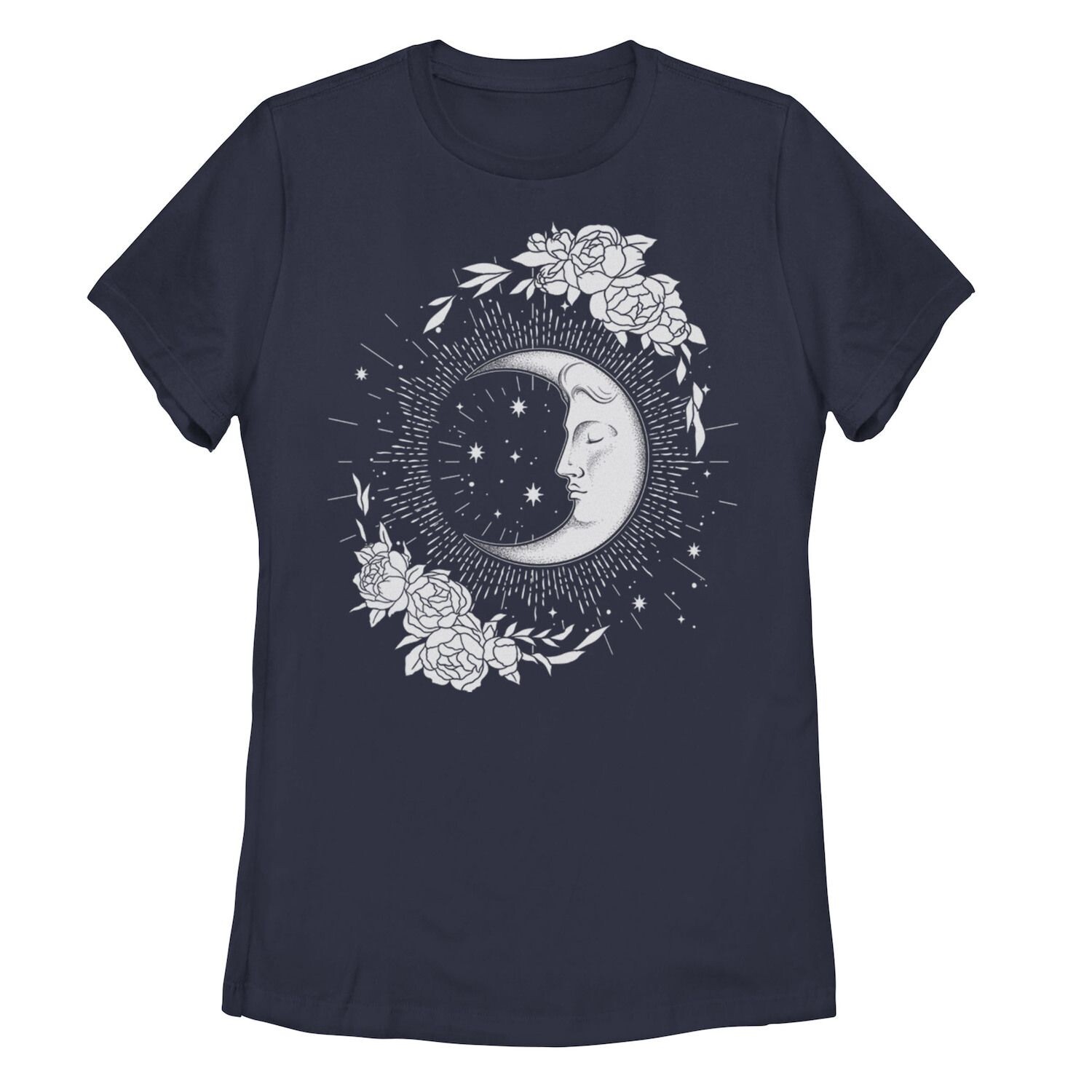 

Детская футболка с рисунком Moon & Flowers Artsy, темно-синий