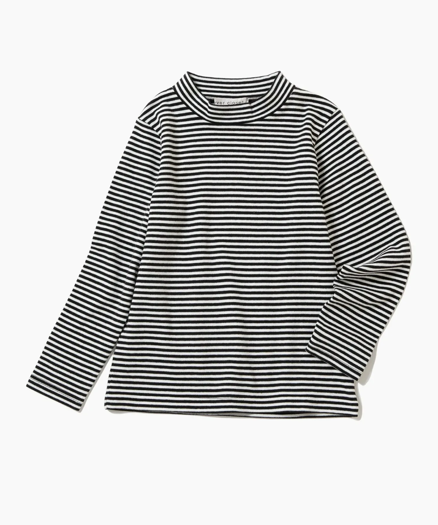 Простая футболка с высоким воротником Ever Closet, Black border — фото 3