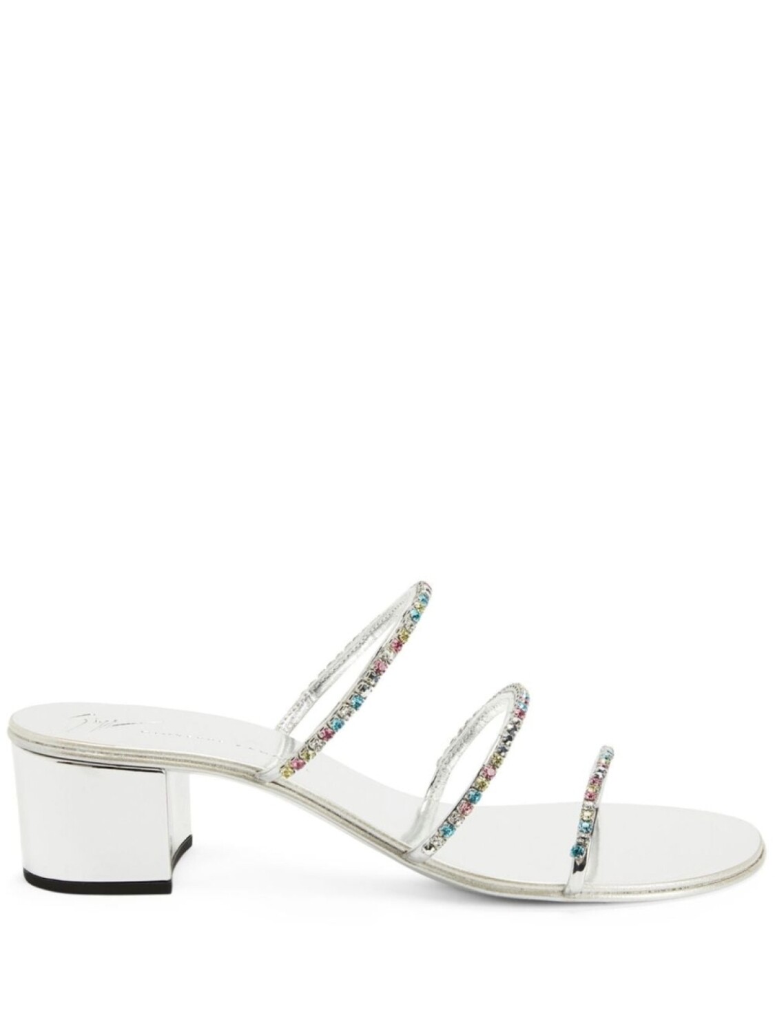

Giuseppe Zanotti мюли Dark Colorful 40, серебристый