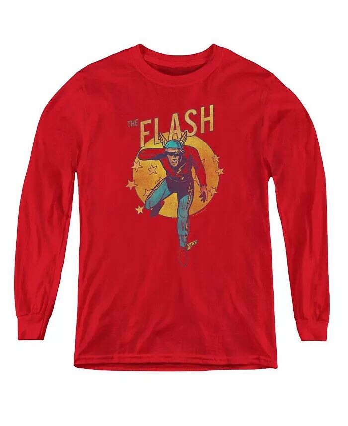 

Толстовка с длинным рукавом для мальчиков DC Youth DC Comics Circle & Stars Flash, красный