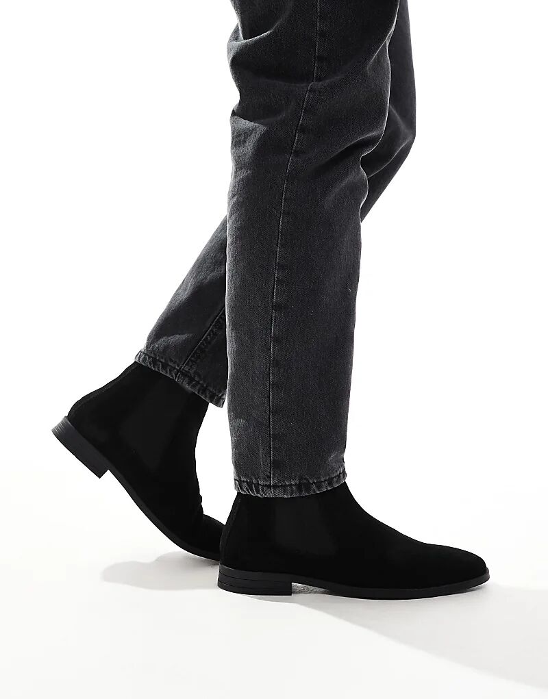 

Ботинки челси из черной замши ASOS DESIGN