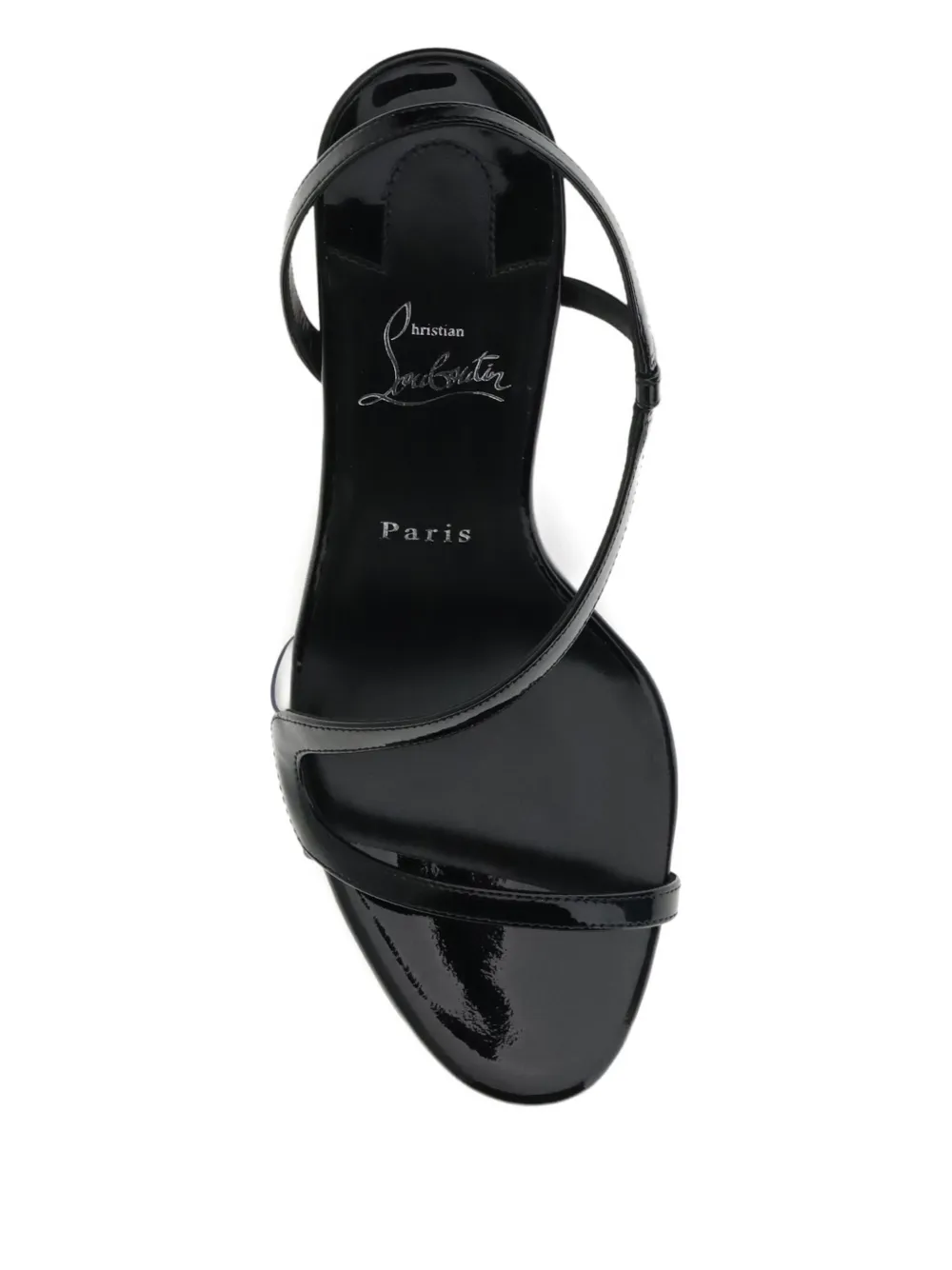 80-миллиметровые кожаные сандалии Rosa Z с открытой пяткой Christian Louboutin, черный — фото 3