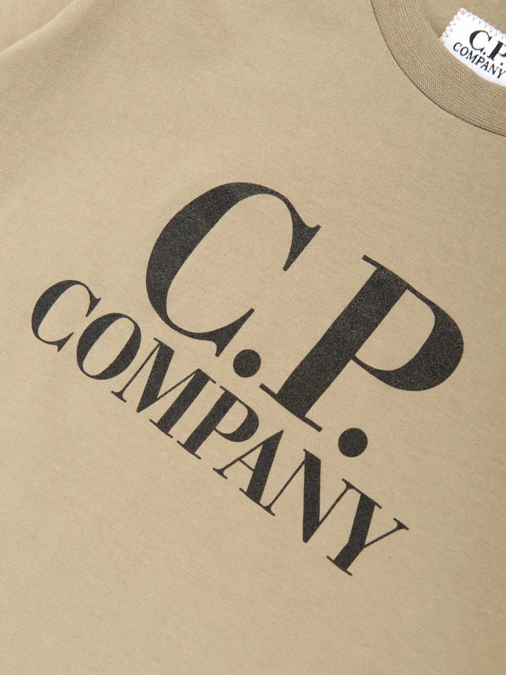 Хлопковая футболка с принтом логотипа C.P. Company Kids, нейтральный — фото 4