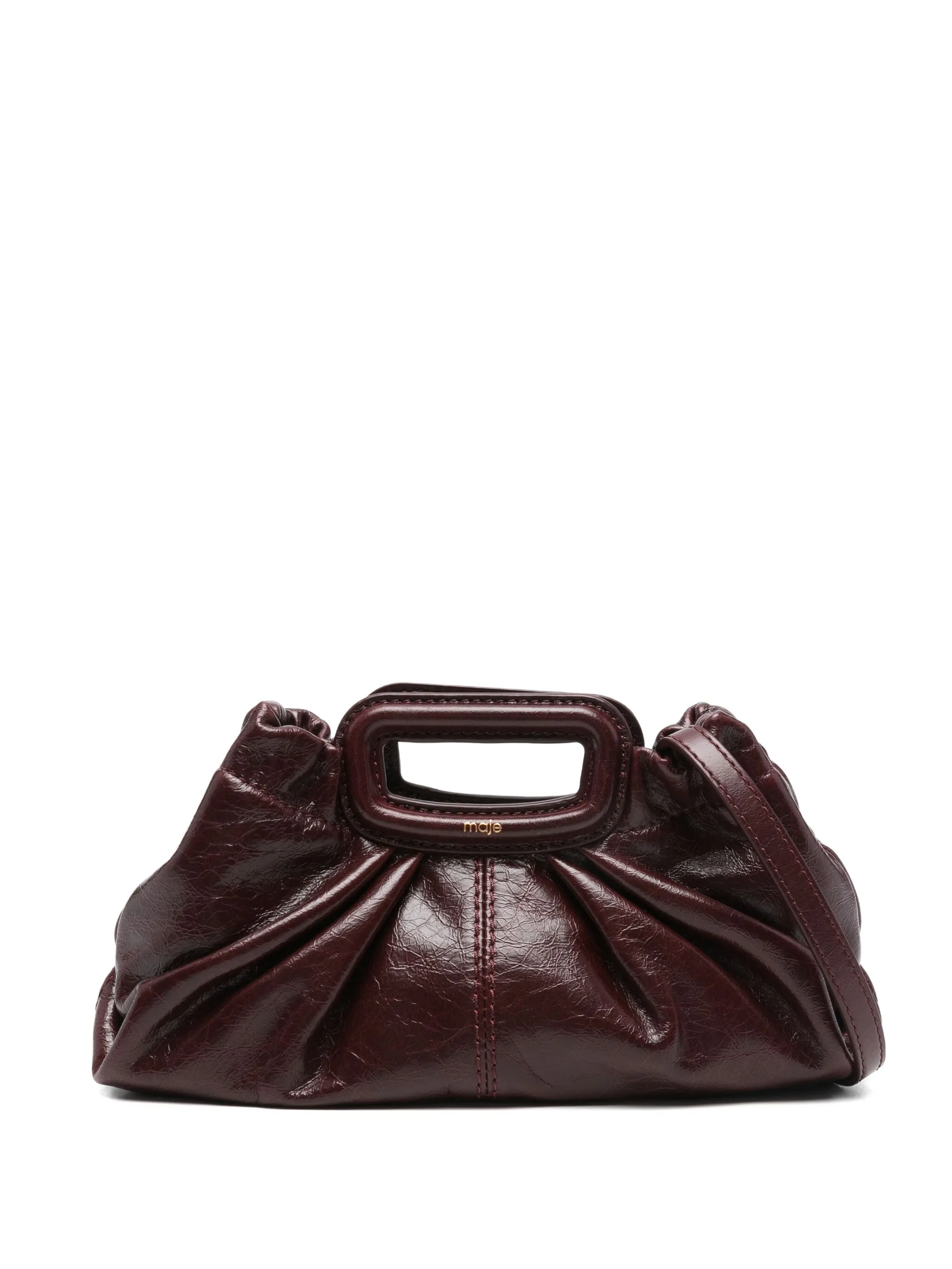 

Мини-сумка из потрескивающей кожи Maje, красный
