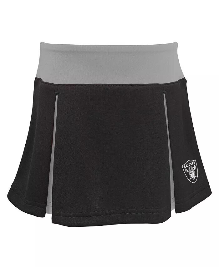 Комплект из двух предметов для девочек Black Las Vegas Raiders Spirit Cheerleader с панталонами Outerstuff — фото 3