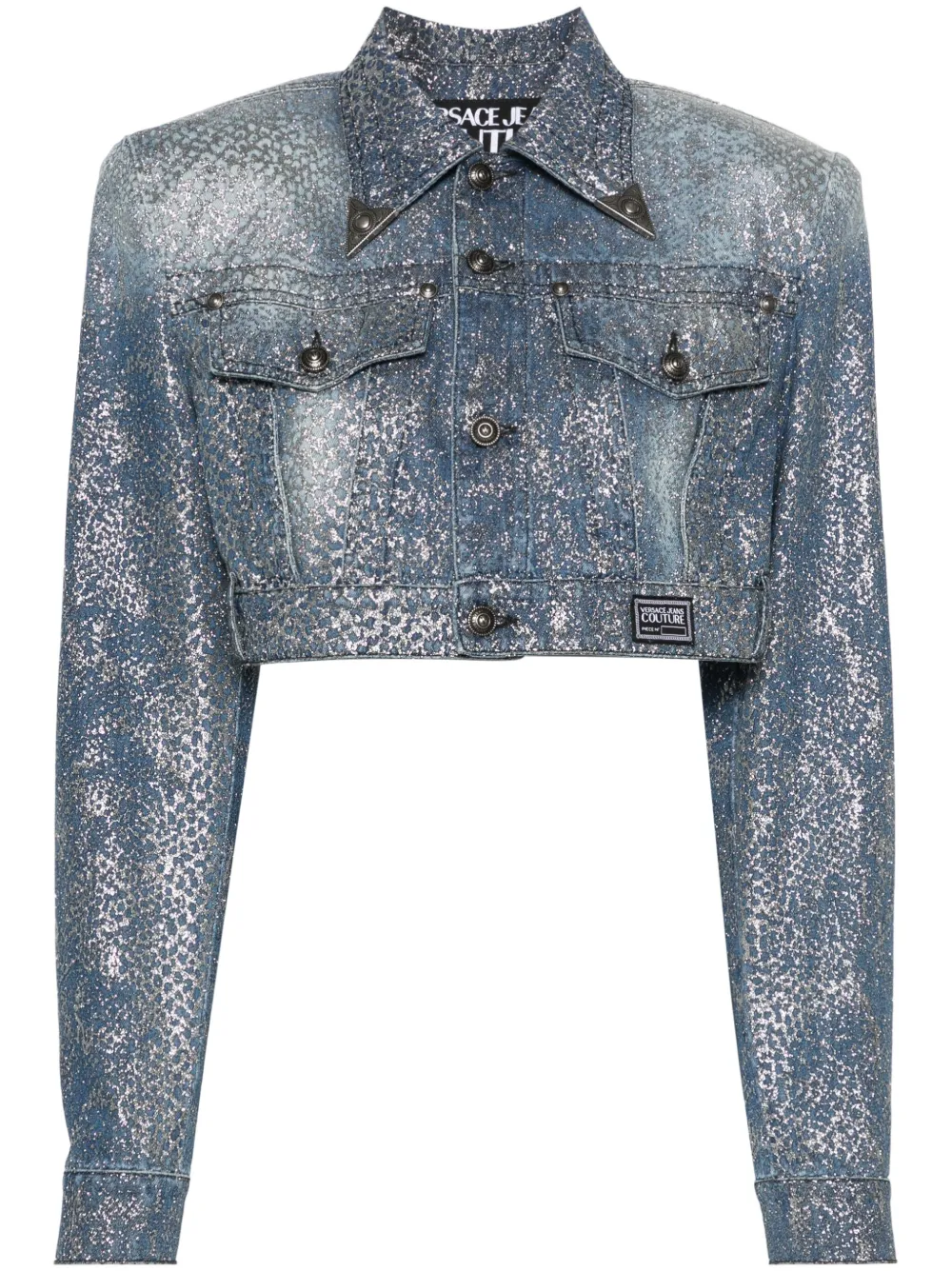 

Укороченная джинсовая куртка Animalier Versace Jeans Couture, синий
