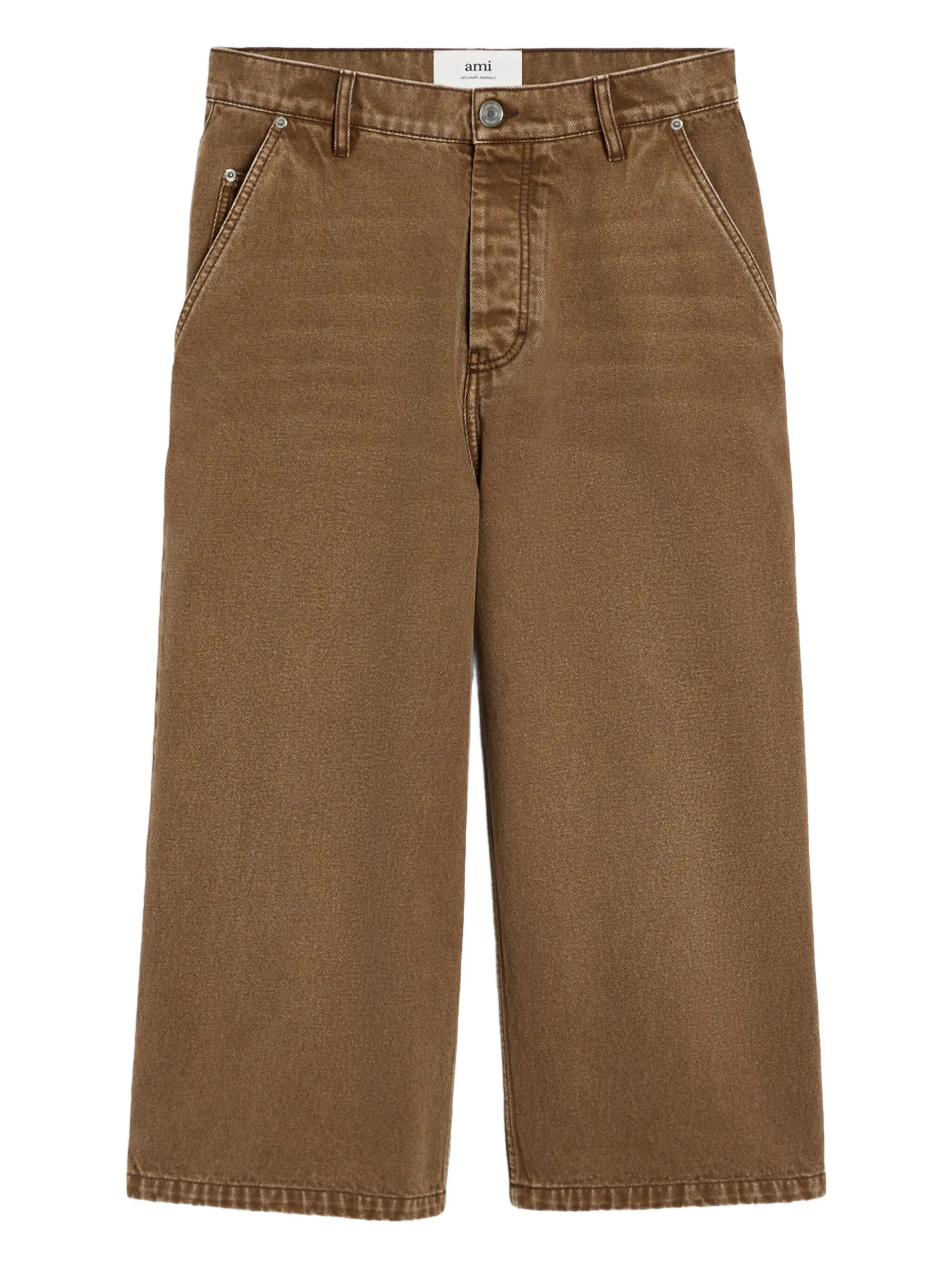 

Хлопковые шорты-бермуды Ami Paris, коричневый