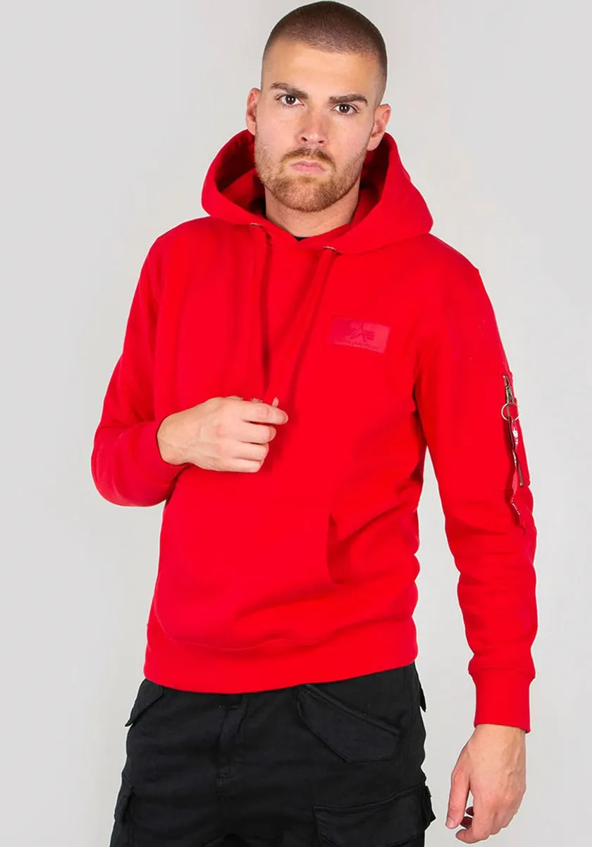 

Толстовка с капюшоном Alpha Industries "BACK PRINT HOODY", красный