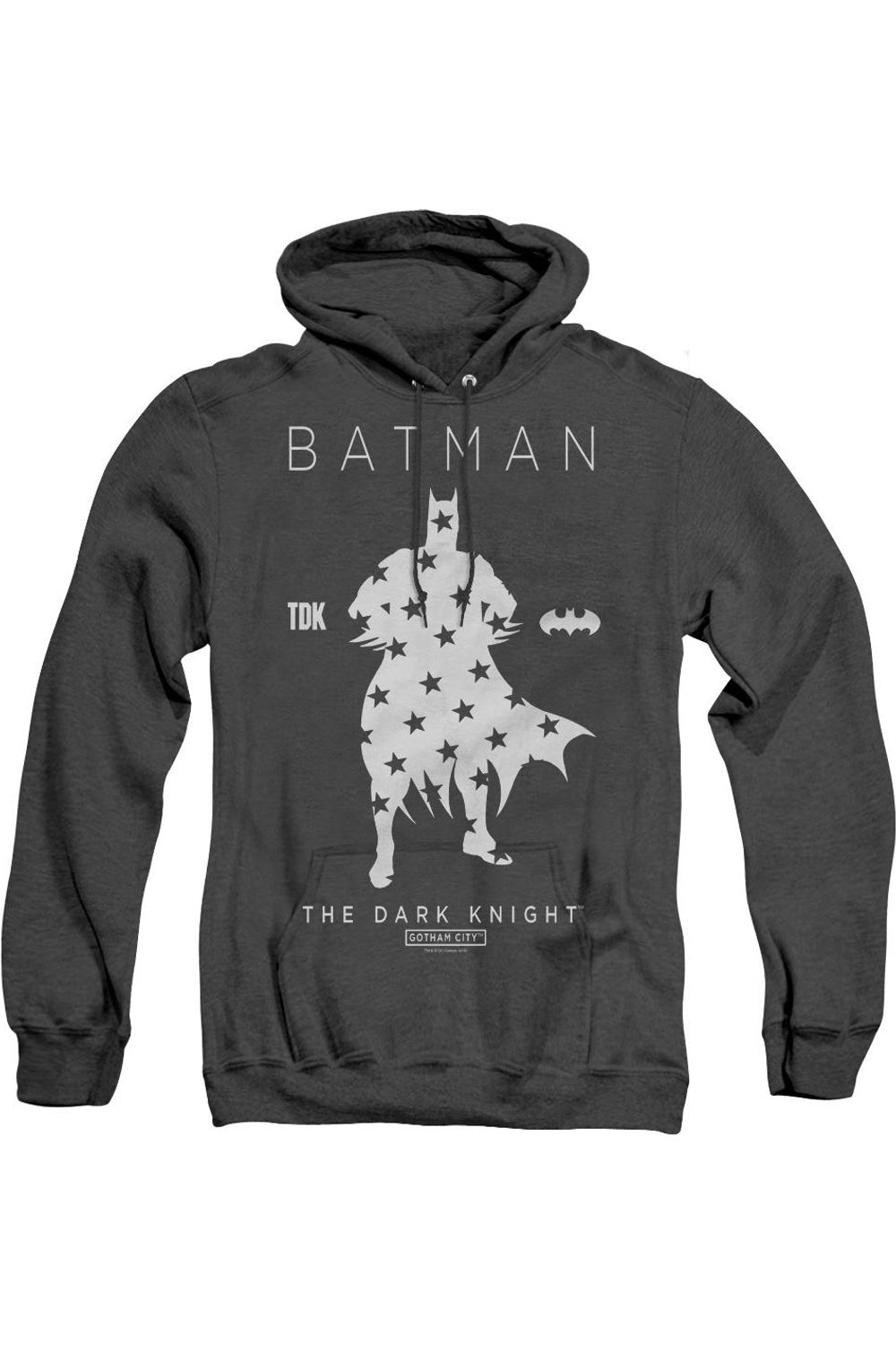 

Batman Star Silhouette Adult Heather Hoodie / Толстовка с капюшоном Gildan, черный