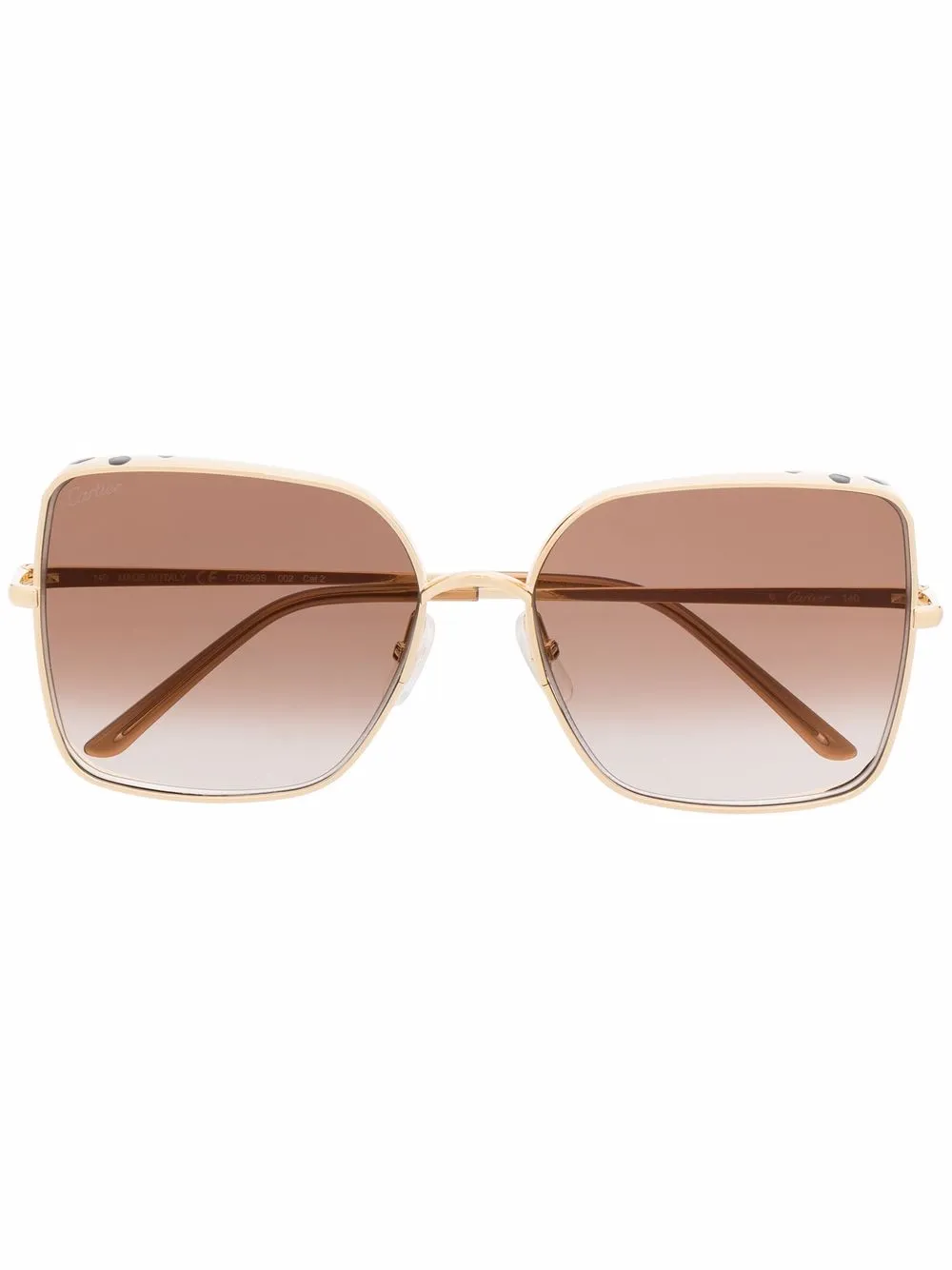 

Солнцезащитные очки с узором Cartier Eyewear, золотой