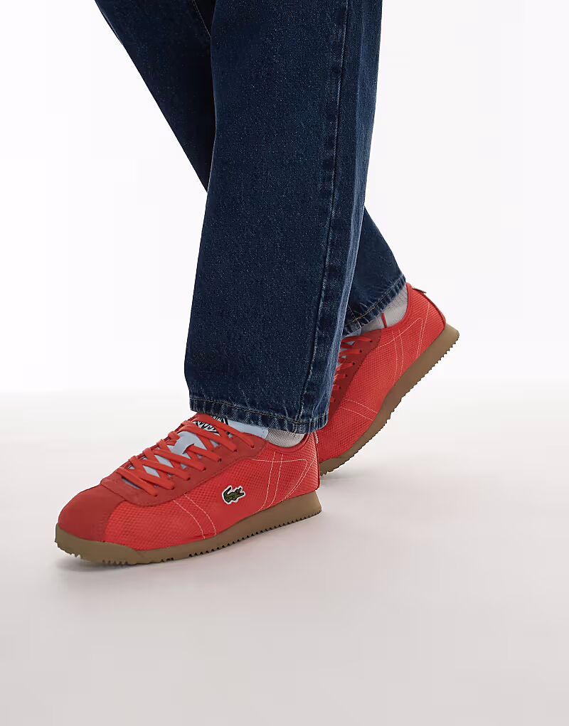 

Кроссовки Lacoste Club Low Mesh розового цвета