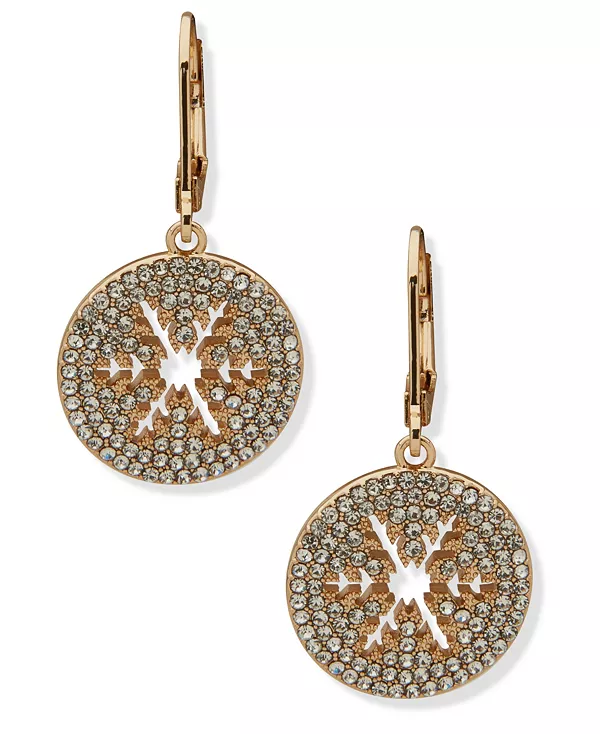 

Серьги-Подвески в форме снежинки с кубическими цирконами Lonna & Lilly, brown