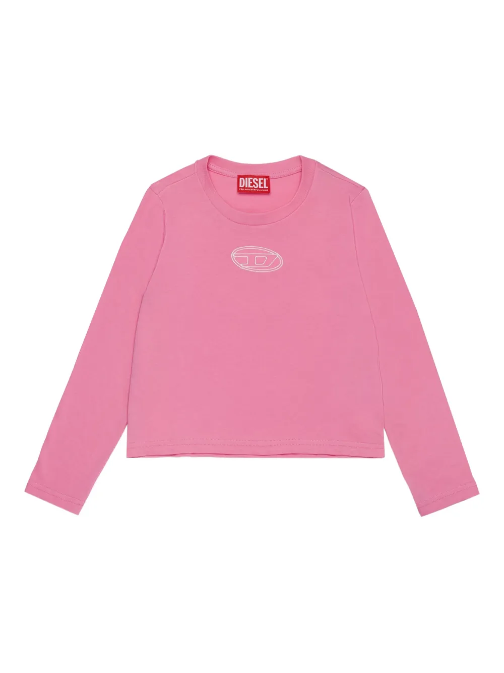 

Футболка с вышитым логотипом Diesel Kids, розовый