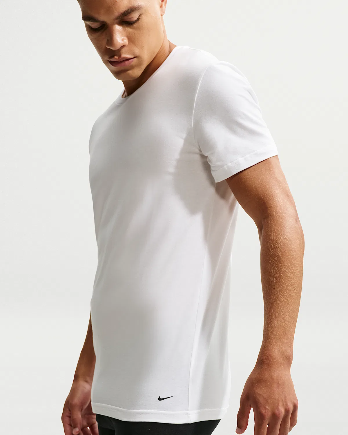 Мужская хлопковая футболка с круглым вырезом Nike Essential (2 шт.), White — фото 3