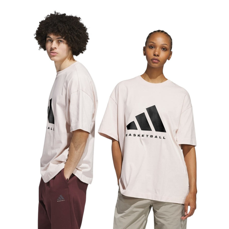 Футболка adidas Basketball T-Shirt 'Pink', розовый — фото 2
