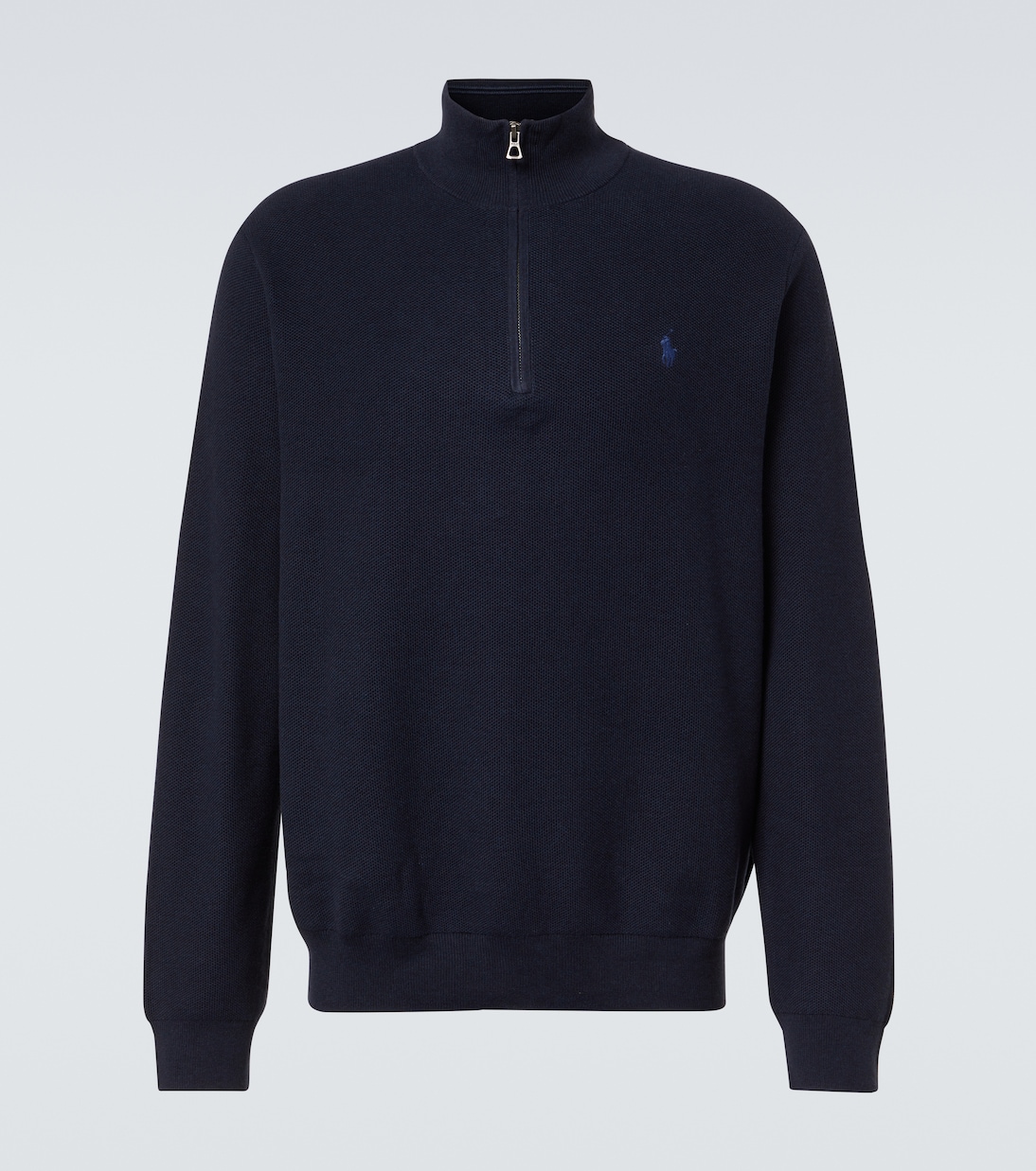 

Полузастёгивающийся хлопковый свитер Polo Ralph Lauren, Navy Htr