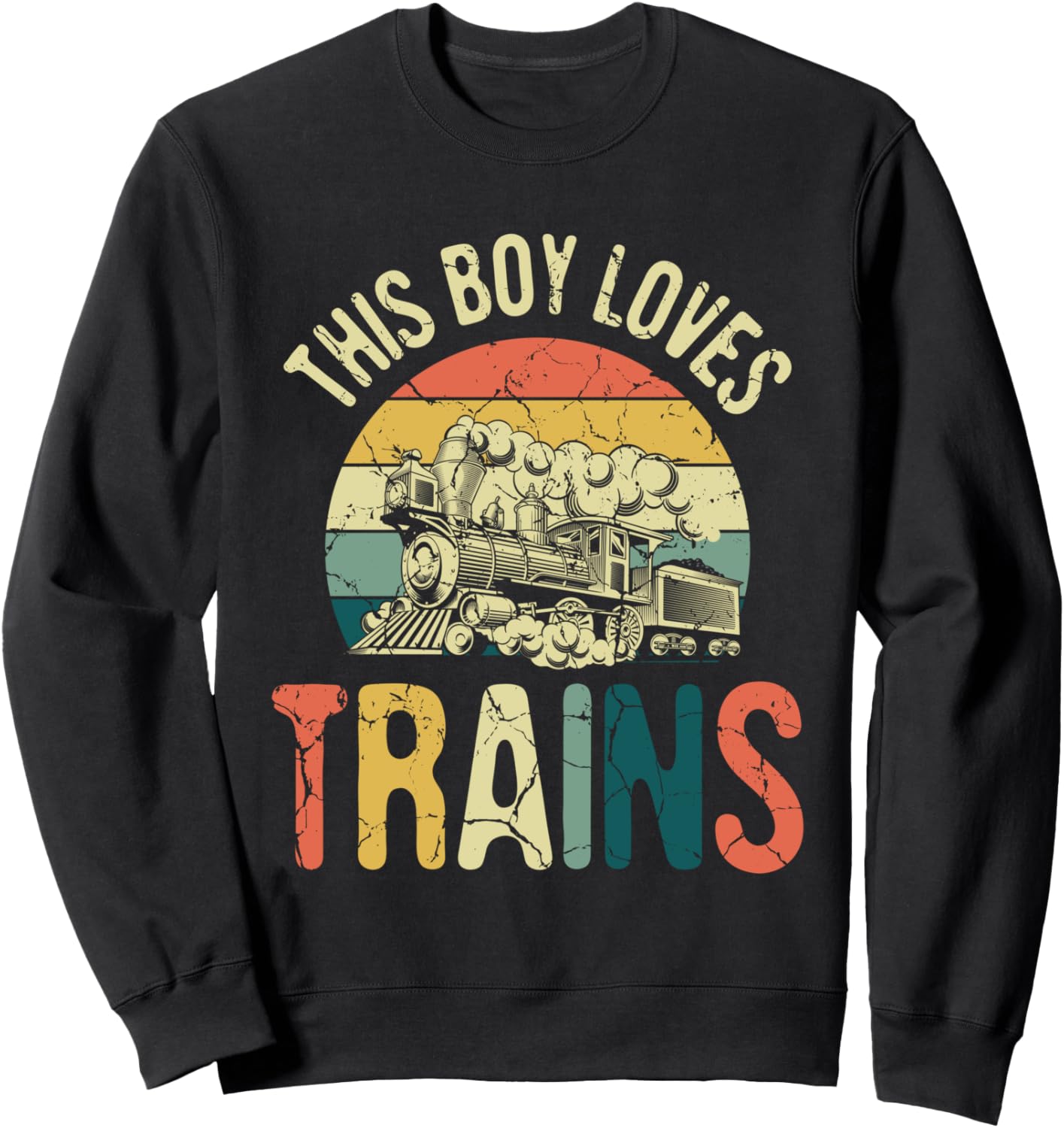 

Этот мальчик обожает поезда. Модель поезда. Винтажная толстовка с изображением поезда Train & Trains Gift, черный