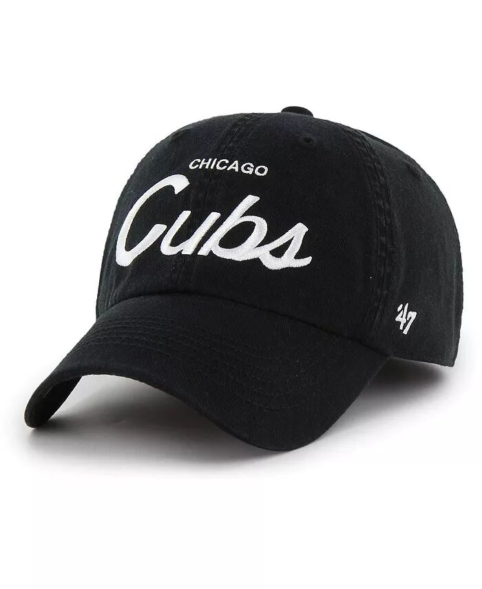 

Черная мужская шляпа Chicago Cubs Crosstown 47 Brand, классическая франчайзинговая приталенная шляпа '47 Brand, черный