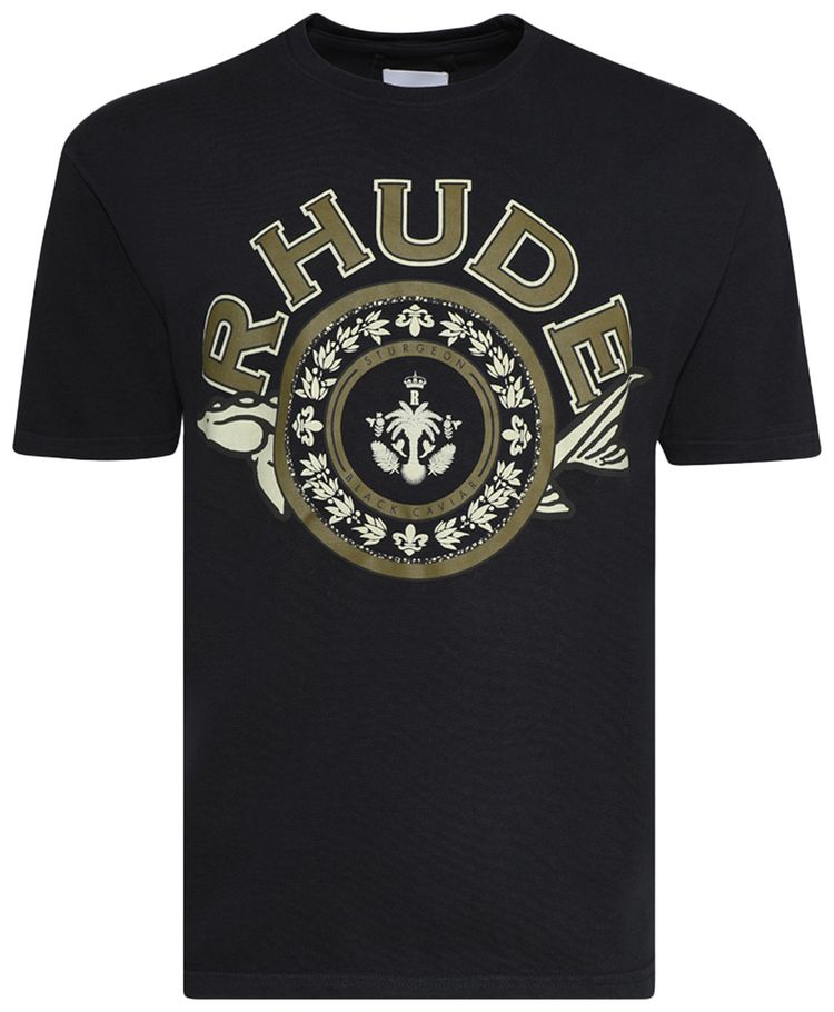 

Футболка Rhude Black Caviar Tee 'Vintage Black', черный