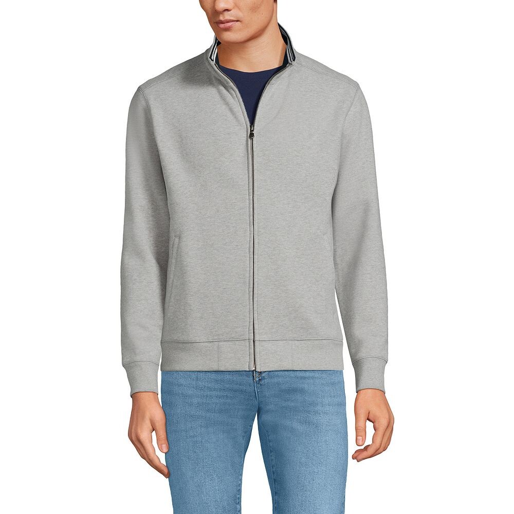 

Мужская толстовка на молнии с длинными рукавами Lands' End Serious Sweats, цвет Gray Heather