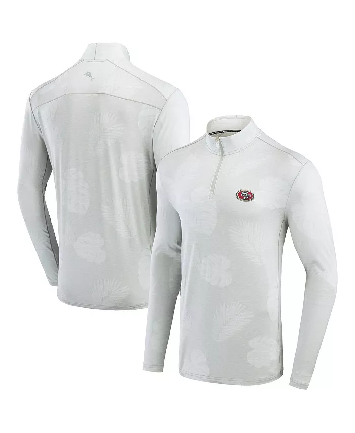 

Мужская серая толстовка Delray Frond IslandZone с полузастежкой San Francisco 49ers Tommy Bahama