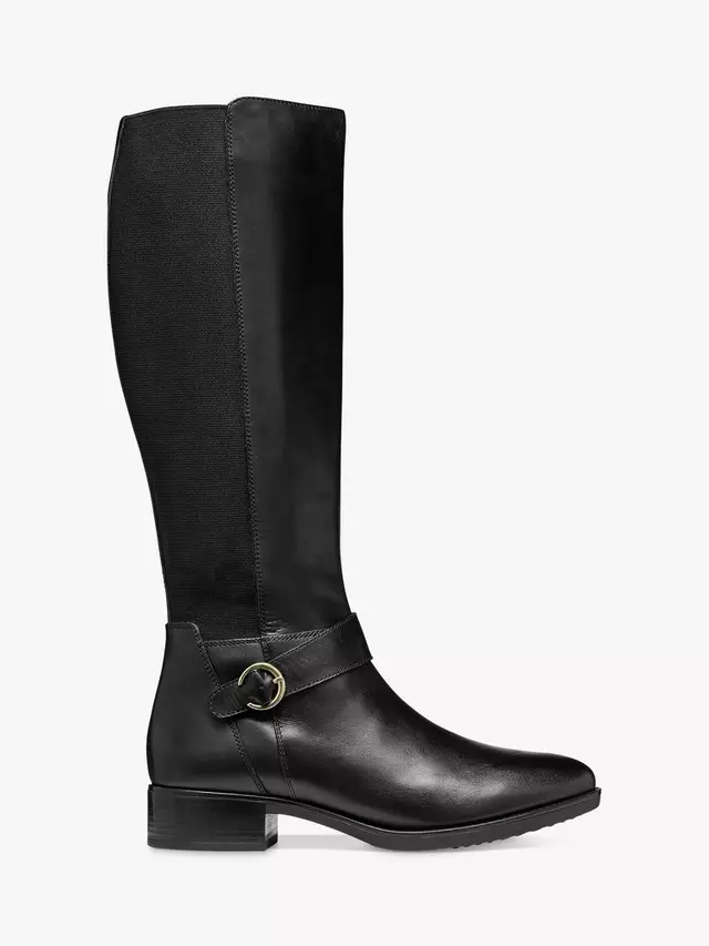 

Ботинки Geox Felicity Leather Knee High Riding, черный