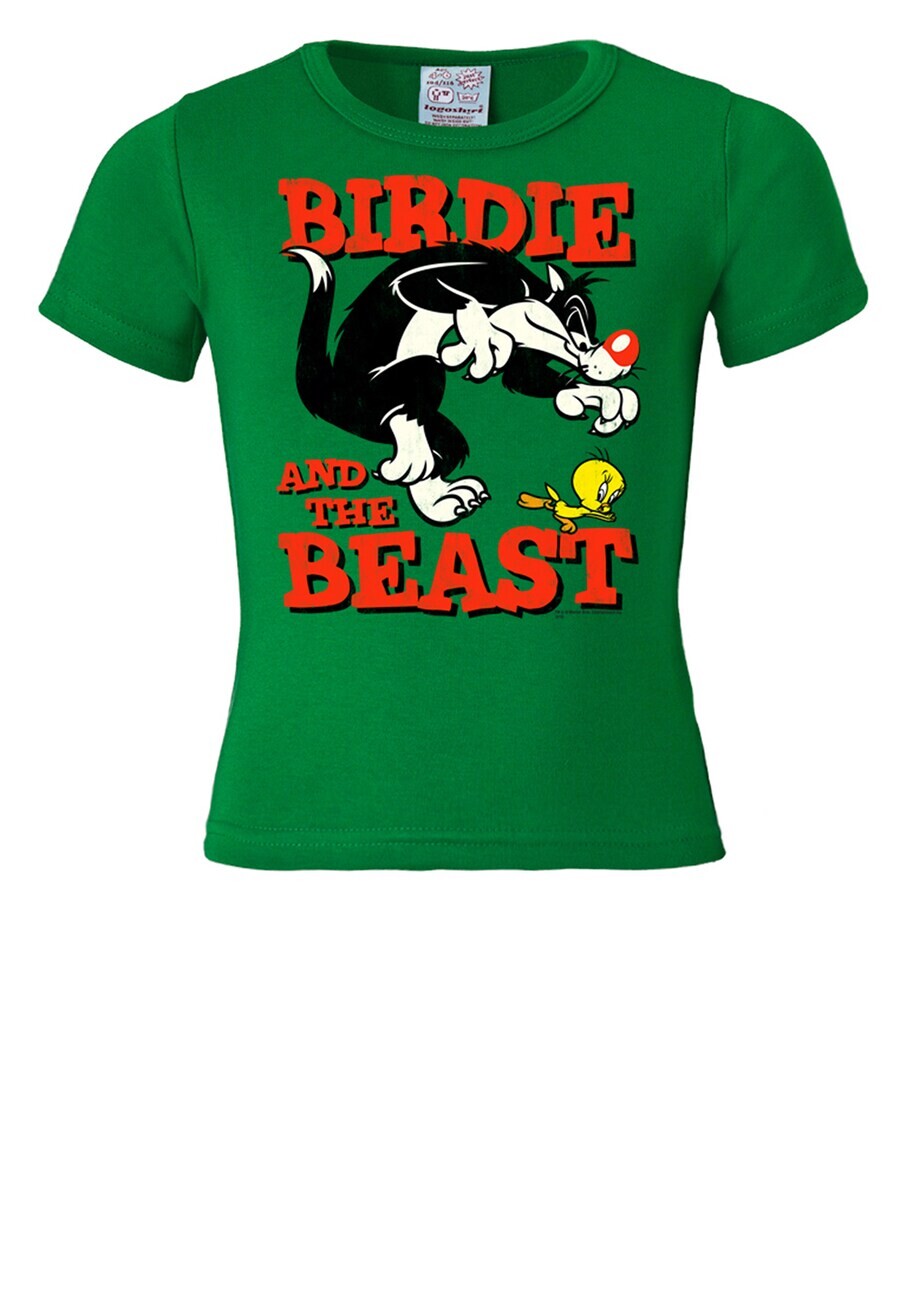 Футболка LOGOSHIRT Looney Tunes - Sylvester & Tweety, зеленый