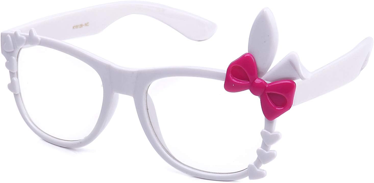

Модные очки для вечеринок, очки с заячьими ушками, сердечками и бантиками на заказ, очки для дня рождения — солнцезащитные и очки с прозрачными линзами Kyra, White/Hot Pink