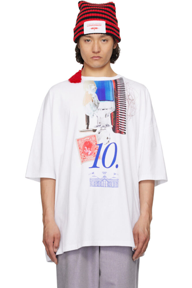 

Белая футболка оверсайз «10» Year Charles Jeffrey LOVERBOY