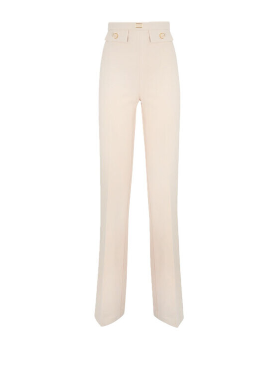 

Брюки из ткани regular fit Elisabetta Franchi, белый