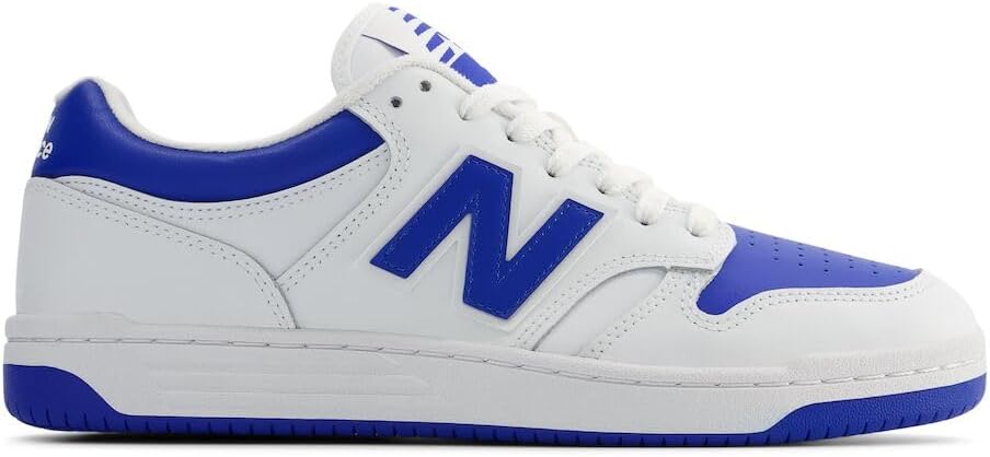 Кроссовки New Balance Unisex-Adult 480 V1, White/Cobalt Blue/White — фото 3