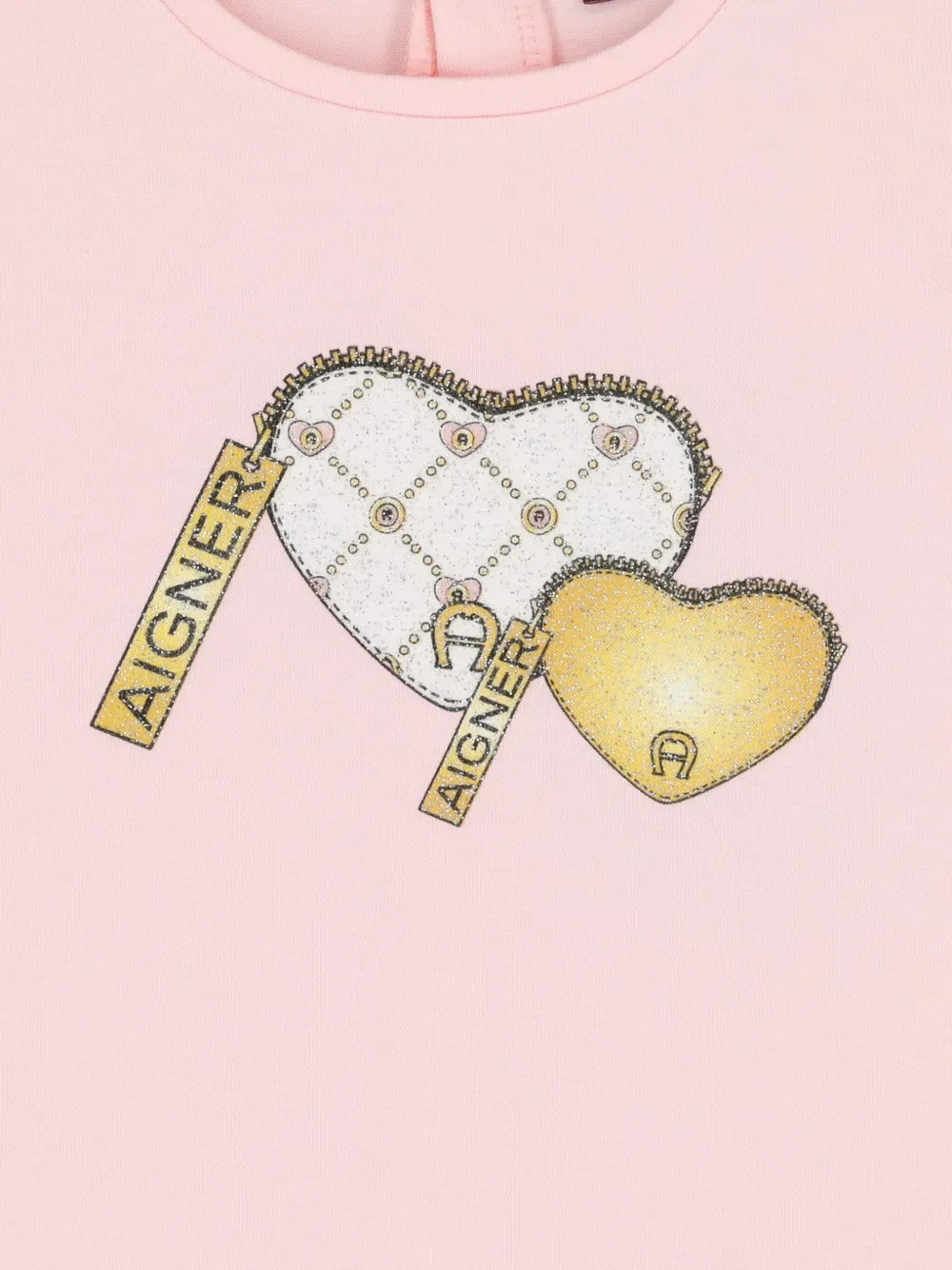 Платье из тюля с аппликацией в виде сердца Aigner Kids, розовый — фото 3