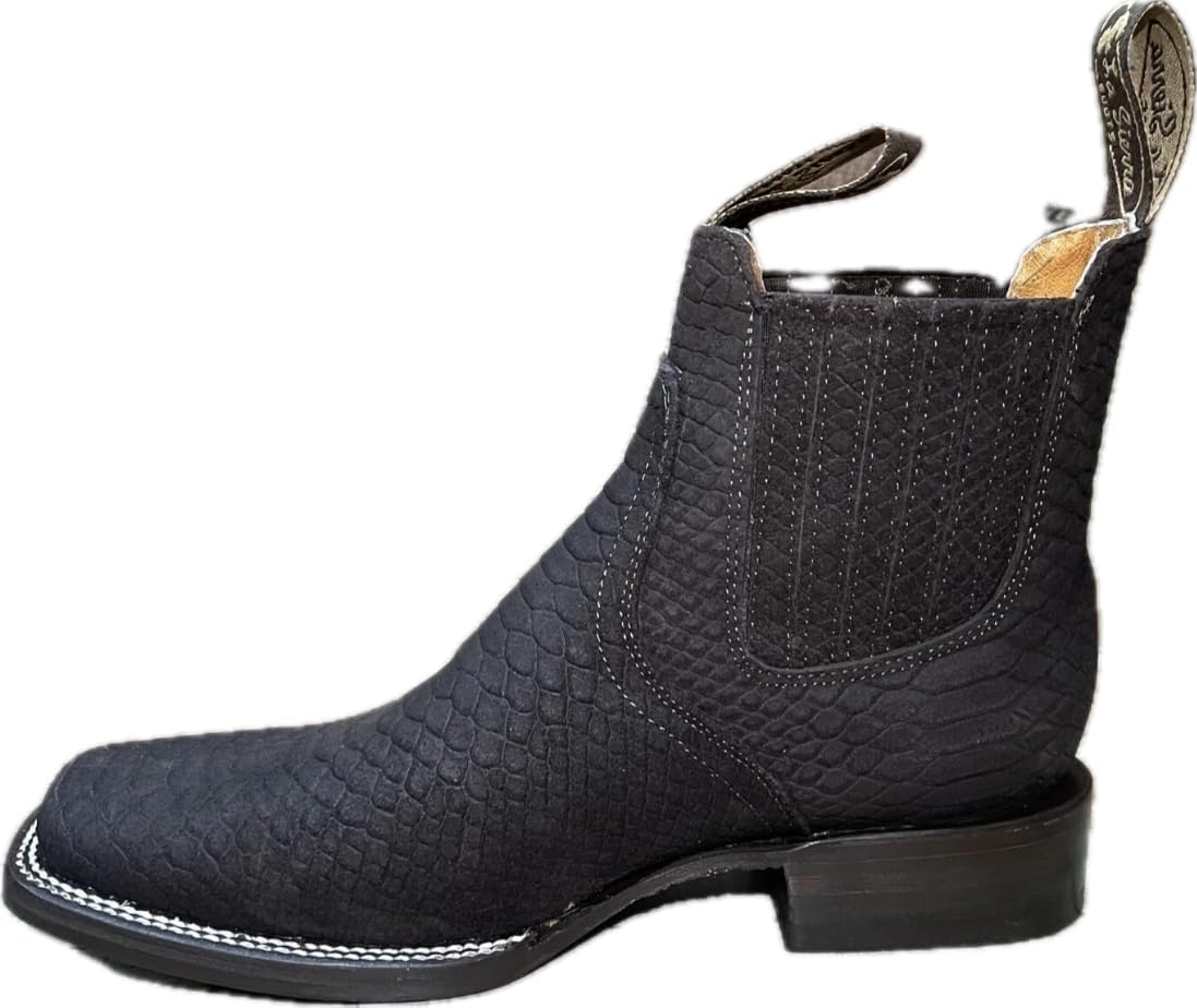 

Мужские ковбойские ботинки с квадратным носком и низким голенищем Dona Michi из питоновой кожи, коричневый