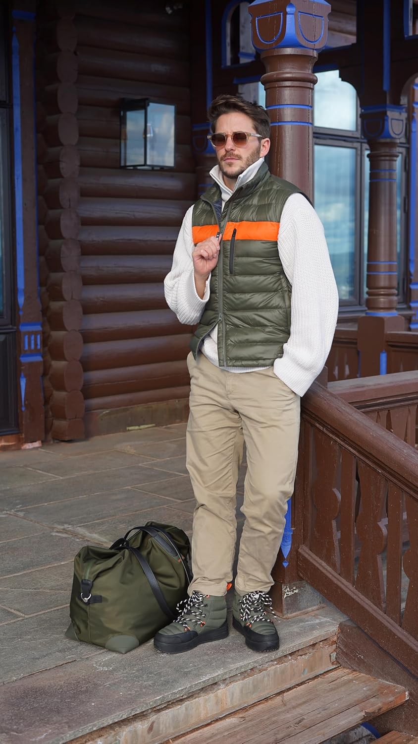 Мужские зимние походные водонепроницаемые ботинки SWIMS Snow Runner, Olive — фото 2
