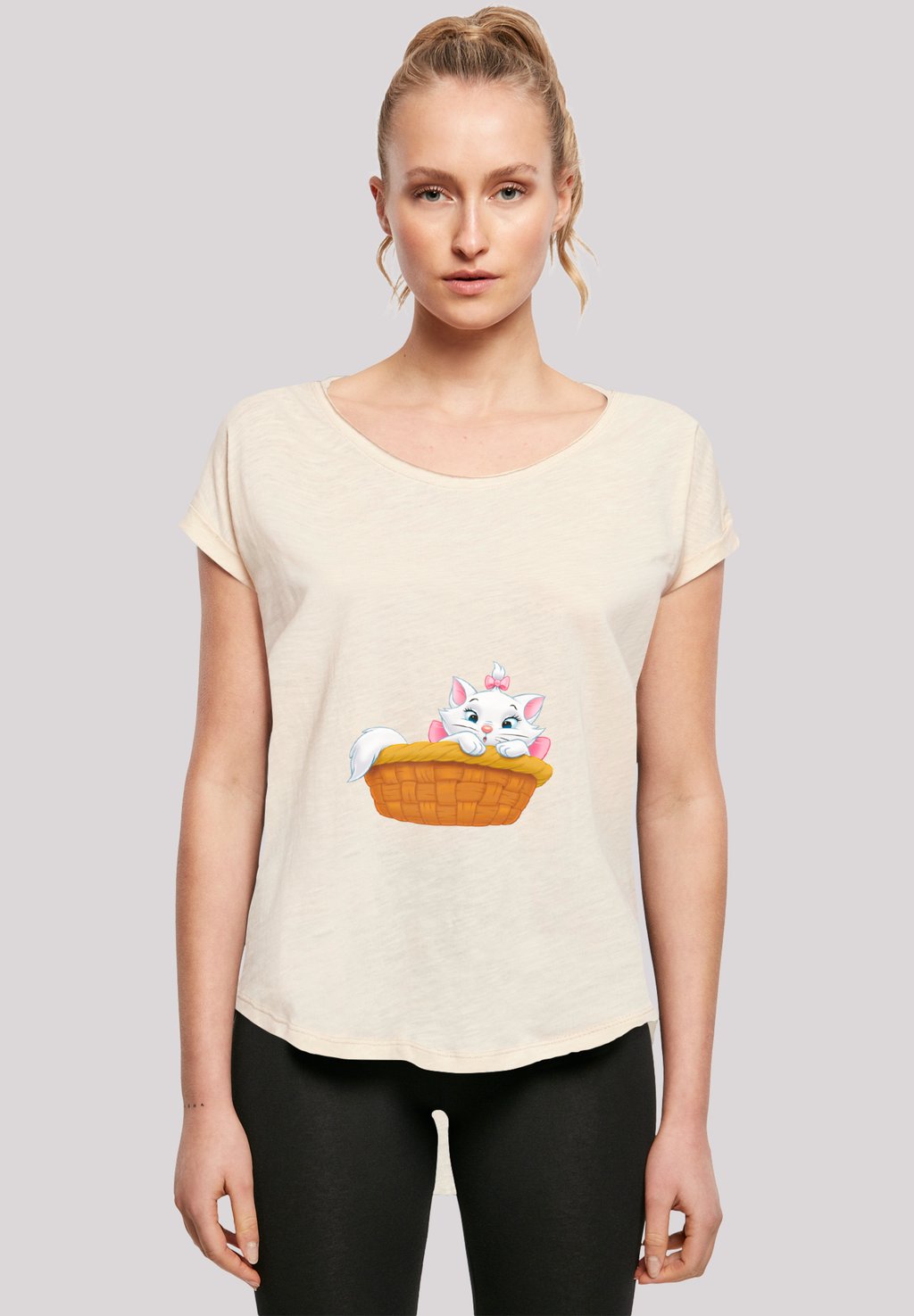 

Футболка с принтом DISNEY ARISTOCATS MARIE IN BASKET F4NT4STIC, песочный