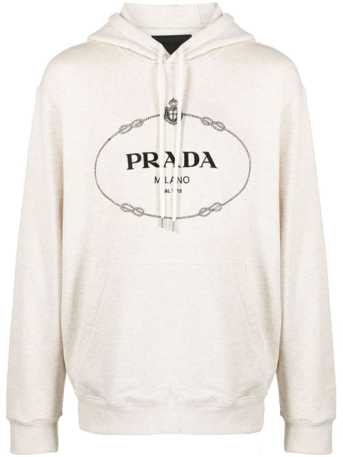 

Prada худи с логотипом, нейтральный цвет
