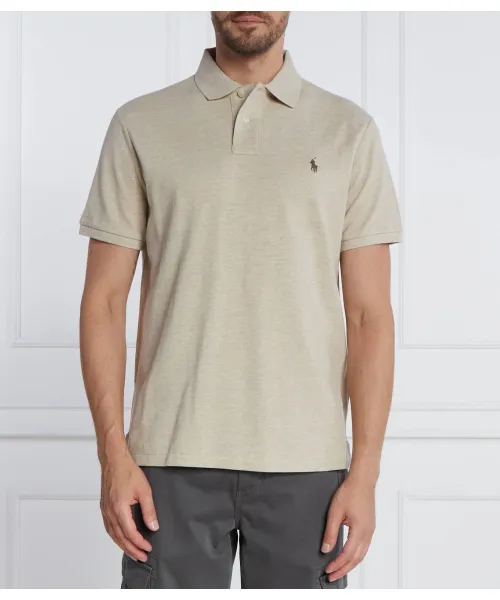 

Футболка поло Slim fit Polo Ralph Lauren, бежевый