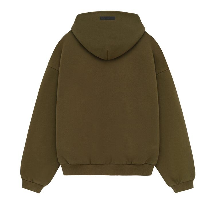 Худи Fear of God Essentials Kids Fleece Hoodie Olive, зеленый — фото 2