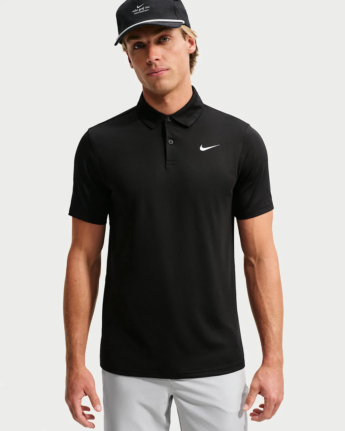 Мужское поло Nike Velocity Dri-FIT Chest Logo Golf, Black/White