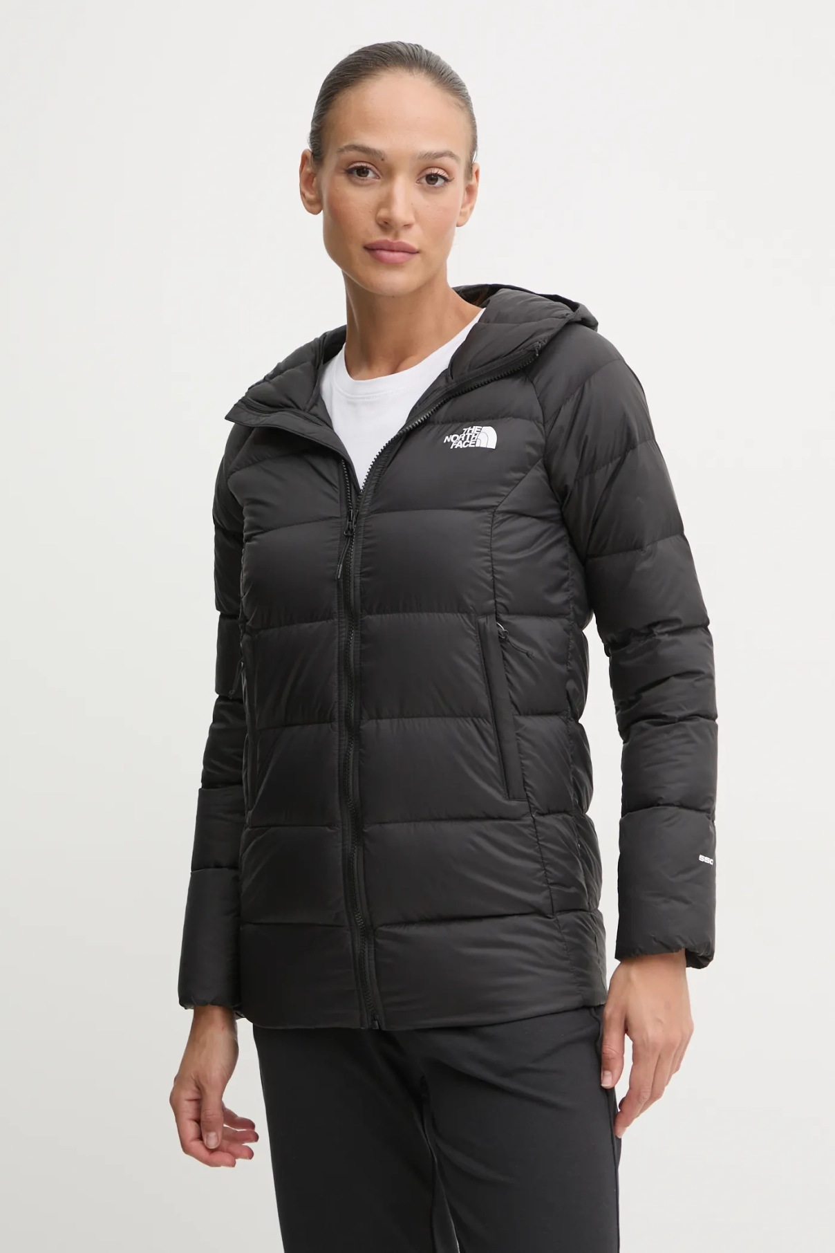 

Гиалитовый пуховик The North Face, черный