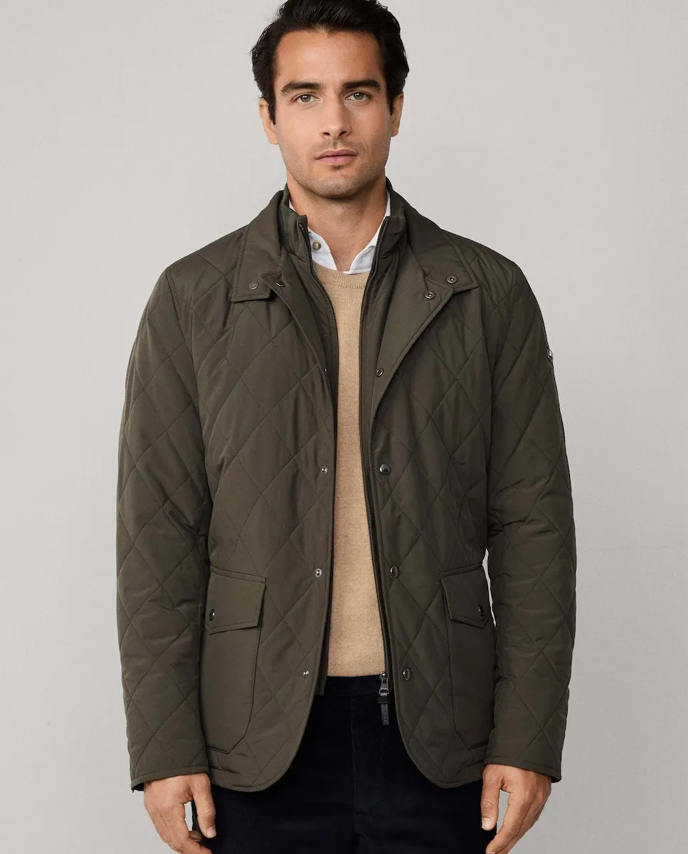 

Мужская стеганая куртка Paddock Hackett, темно-зеленый