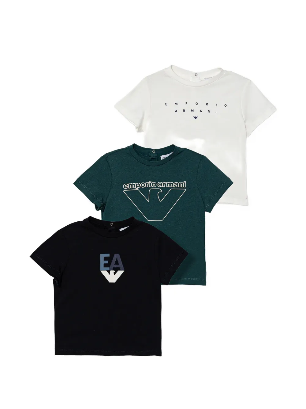 

Футболки с логотипом (набор из трех штук) Emporio Armani, зеленый