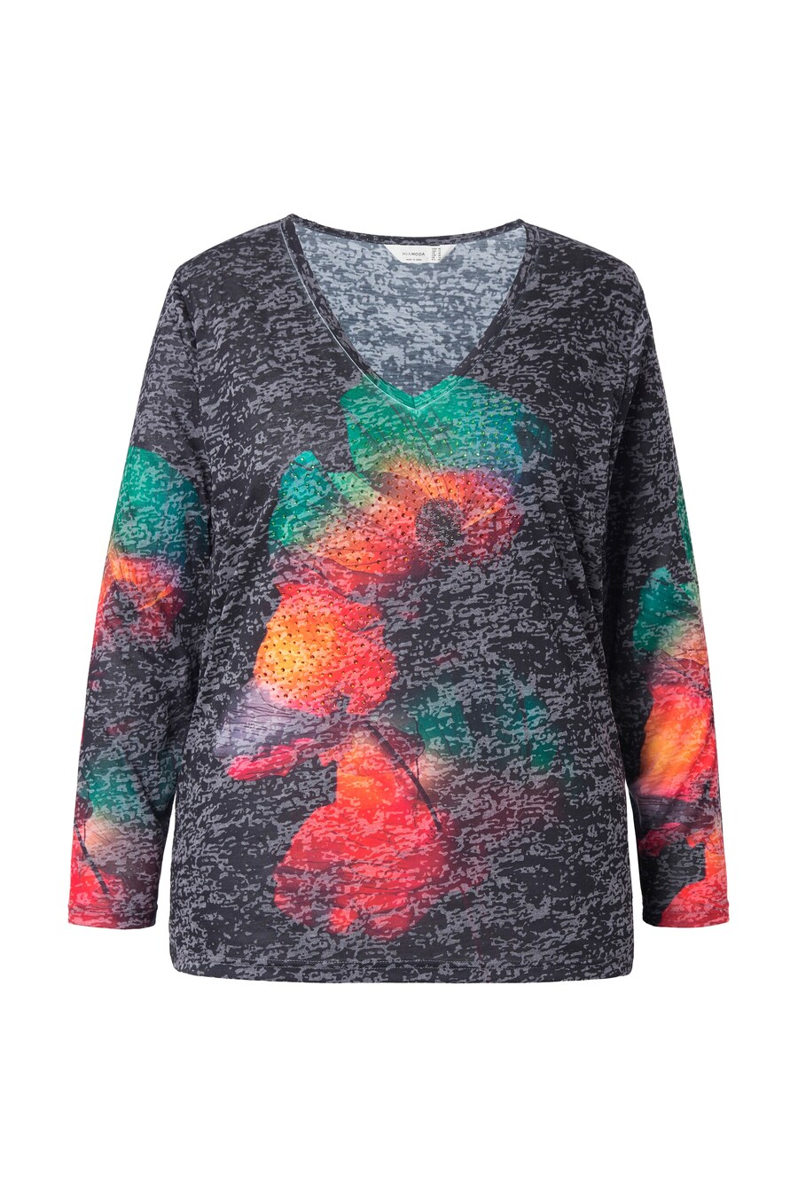 

Лонгслив MIAMODA, mottled black