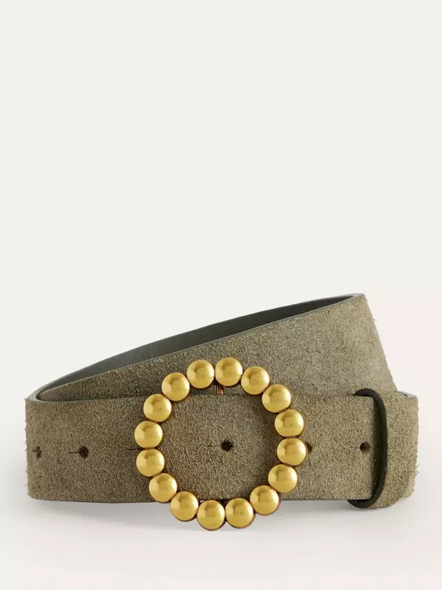 

Ремень Boden Circle Buckle Suede, хаки