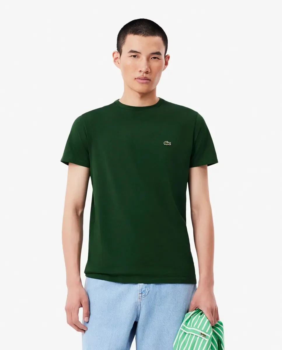 Футболка мужская Lacoste хлопок пима, короткий рукав, зеленый