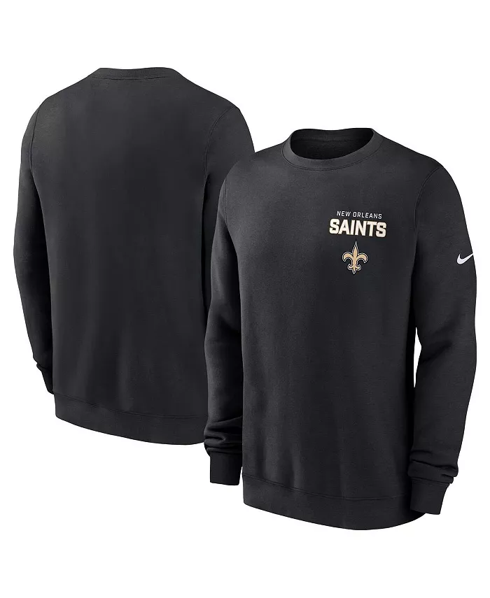 

Мужская черная толстовка New Orleans Saints Primetime Club Fleece Pullover Nike