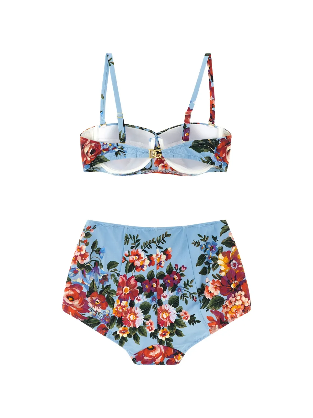 Комплект бикини с цветочным принтом Dolce & Gabbana, синий — фото 2