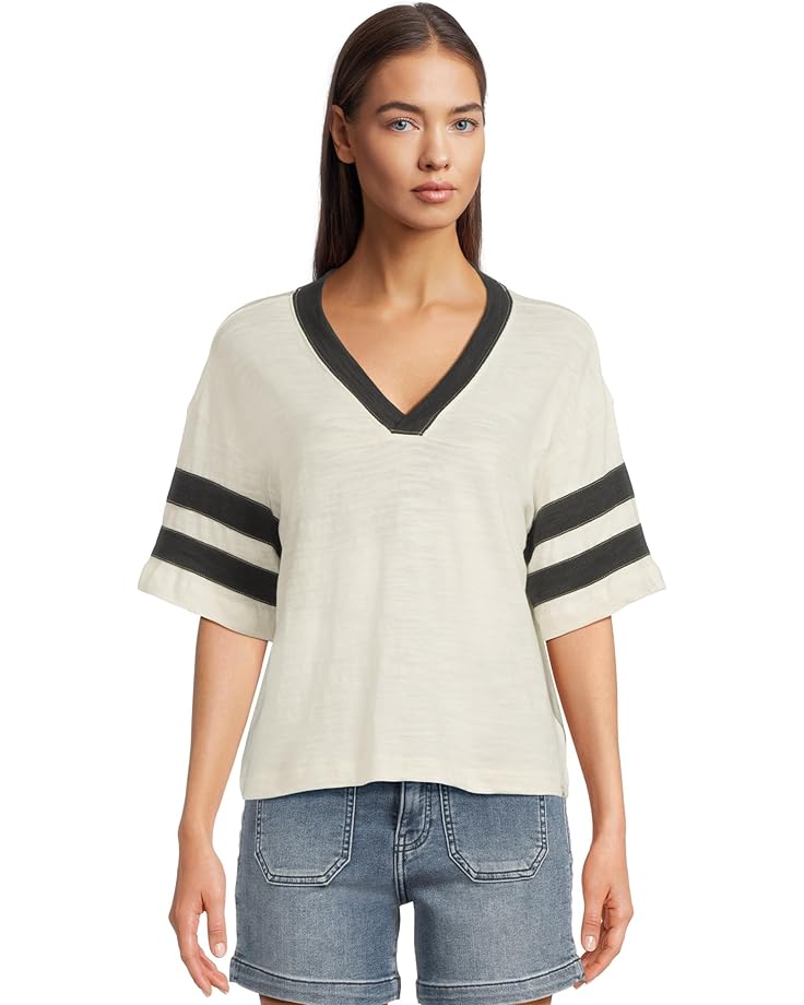 

Футболка Faherty Sunwashed Slub Varsity Tee, цвет Phantom Varsity