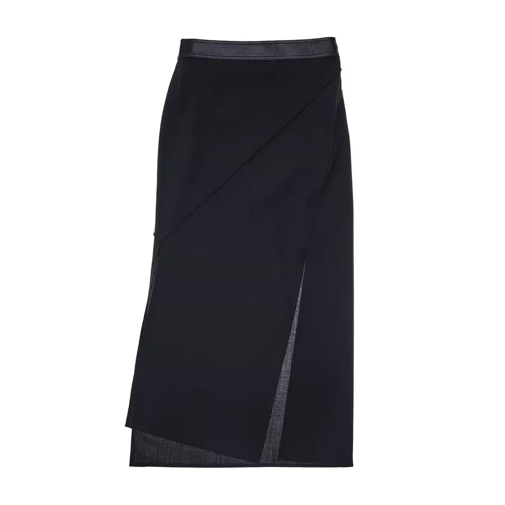 

Юбка миди асимметричного кроя Helmut Lang, черный